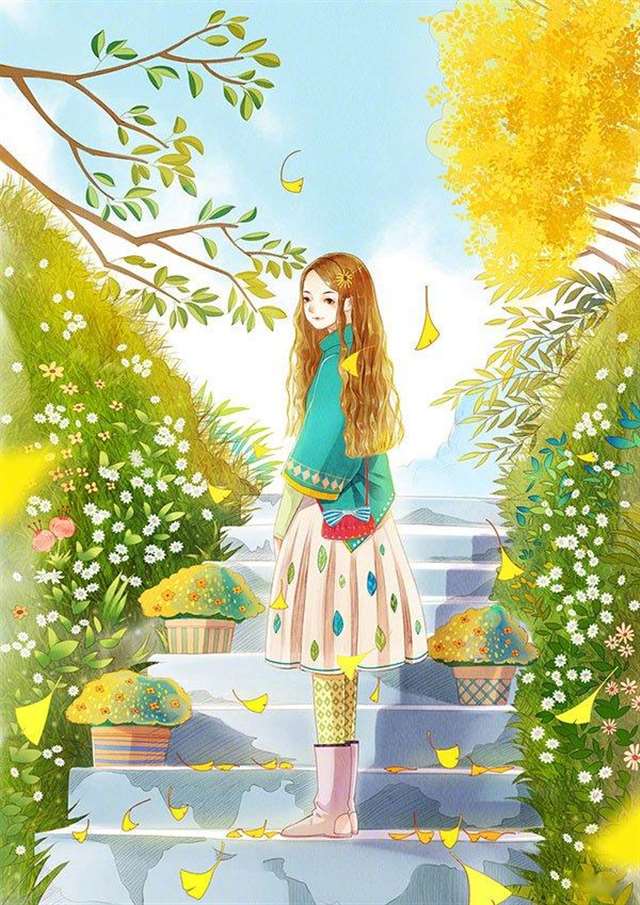 小清新美女爱情心语图片_唯美意境好看女生